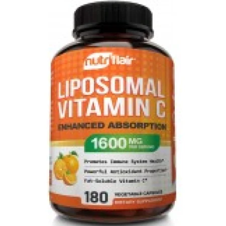 Vitamina C, NutriFlair, Lipozomala, Absorbtie Rapida, Intareste Sistemul Imunitar, Antioxidant Puternic, 1600mg / portie, 180cp