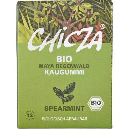 Guma de mestecat spearmint bio 12 lamele - 30g Chicza