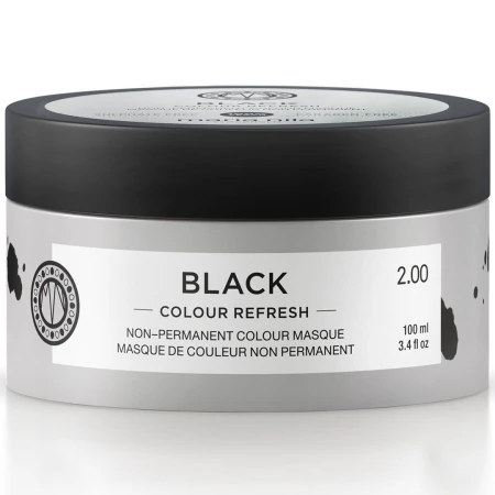Masca pentru par coloranta Colour Refresh Black, 100ml, Maria Nila