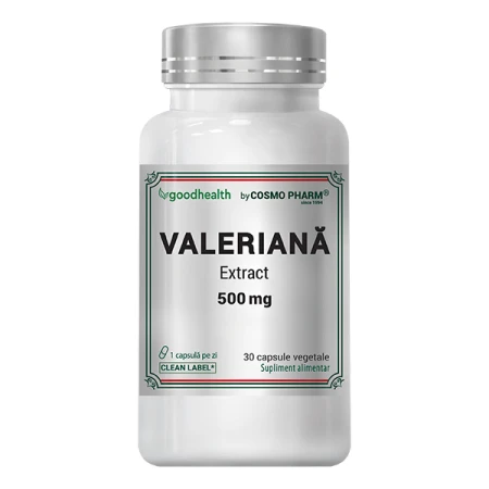 Extract de Valeriana 500mg, 30 capsule, Cosmopharm