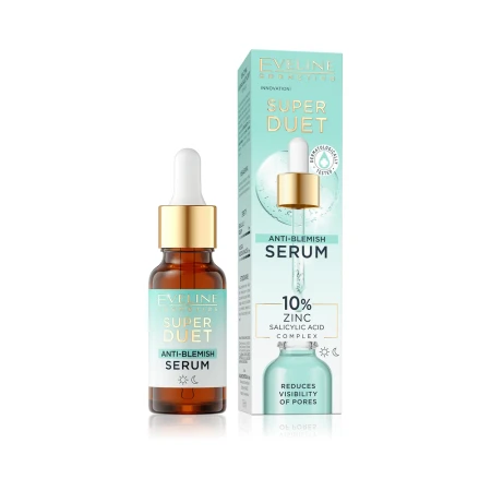 Ser pentru fata anti-imperfectiuni cu 10% zinc si acid salicilic Super Duet, 18ml, Eveline Cosmetics