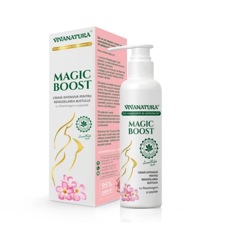 Crema intensiva pentru remodelarea bustului cu fitoestrogeni si peptide MAGIC BOOST, 145 ml – Leonard Radutz Formula