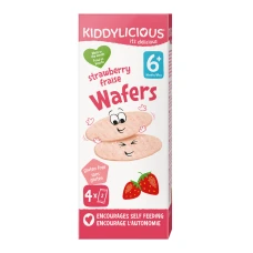 Napolitane din orez cu capsuni +6 luni, 16g, Kiddylicious