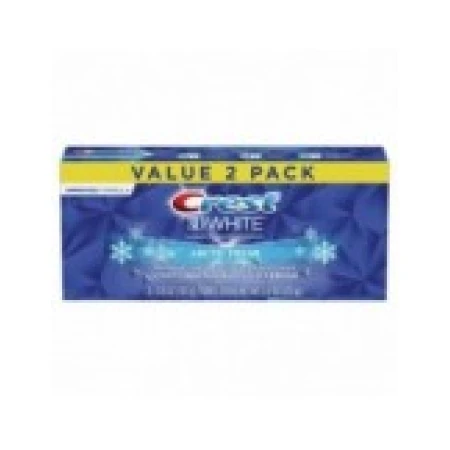Set 2x Paste de Dinti, Crest 3D White, Arctic Fresh, Efect Albirea Dintilor si Respiratie Proaspata, 107gr