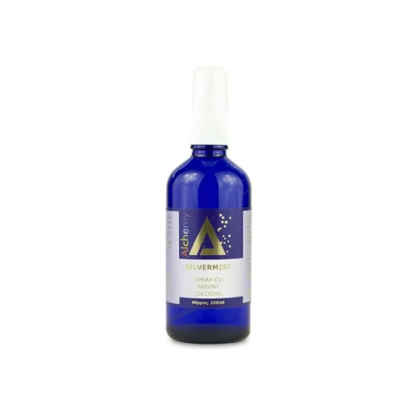 SilverMist, pulverizator spray cu argint coloidal, 40ppm, 100ml, Pure Alchemy