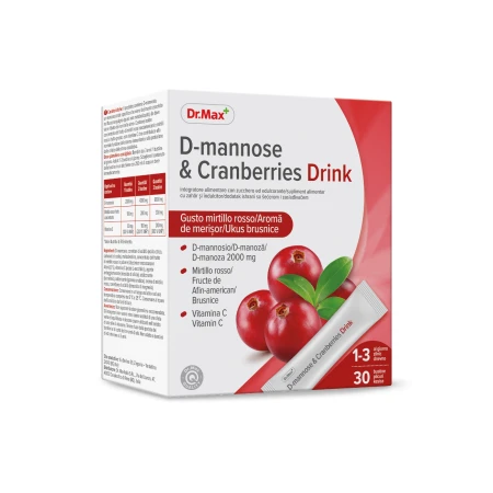 Dr.Max Bautura Cranberries & D-Mannose, 30 plicuri