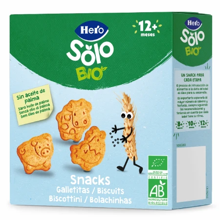 Biscuiti in forma de animale Solo +12 luni, 100g, Hero Baby