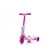 Trotineta electrica cu aburi si lumini pentru copii, cu 3 roti, stabila, Kinderauto Aquamist, 30W, 6V 4.5Ah, roz