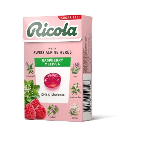 Dropsuri din plante Raspberry Melissa, 40g, Ricola