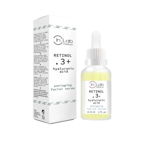 Ser pentru fata concentrat cu 0.3% Retinol si Acid Hialuronic, 30ml, InLab Medical