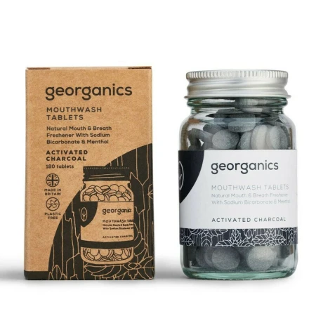 Tablete pentru igiena orala CHARCOAL (apa de gura) - 180buc, Georganics