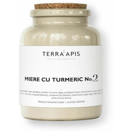 MIERE CU TURMERIC NO. 2, naturala, 400g, Terra Apis