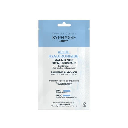Masca servetel ultra hidratanta cu acid hialuronic, 18ml, Byphasse