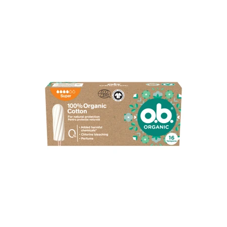 Tampoane organic super, 16 bucati, O.B.