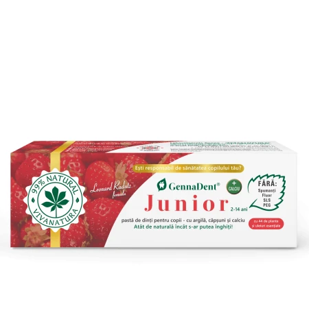 Gennadent Junior Capsuni, 50mililitri, Viva Natura