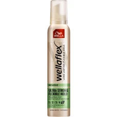 Spuma pentru par cu grad de fixare 5 Ultra Strong Flexible Hold Wellaflex, 200ml, Wella
