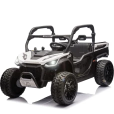 UTV electric pentru 2 copii Kinderauto Ranger 4x4 Sport 300W 24V premium, culoare alba