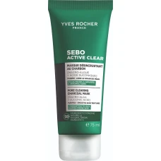 Masca pentru curatarea porilor Carbune Vegetal Sebo Active,  ml, Yves Rocher
