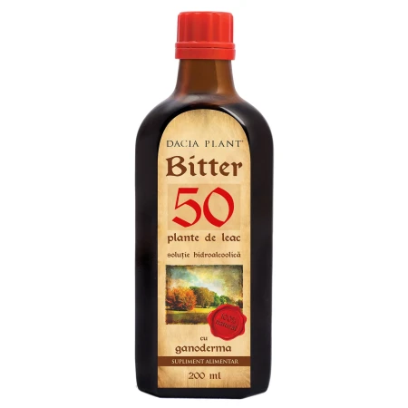 Bitter cu ganoderma, 200mililitri, Dacia Plant