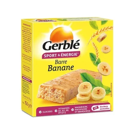 Baton energizant cu banane, 150g, Gerble Expert Dietetic