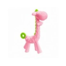 Jucarie Dentitie pentru Bebelusi, Zamo, Baby Giraffe, Educativa, pentru Dureri Gingivale, fara BPA, Material Silicon, Roz