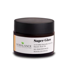 Crema gel hidratanta cu 3-O-Ethyl Acid Ascorbic 5% si Acid Ferulic 1% Super Glow, 50ml, Bio Balance