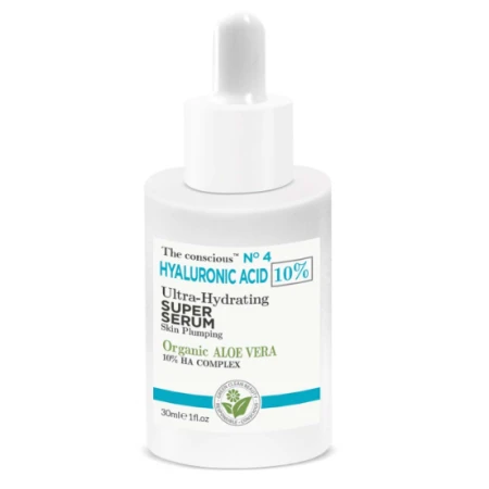 Ser ultra-hirdratant cu Acid Hialuronic si Aloe Vera, 30ml, The conscious