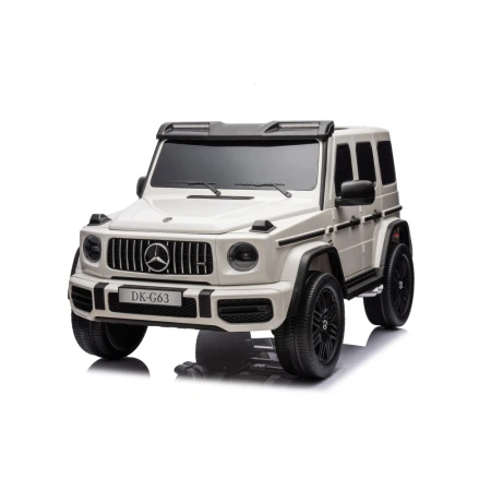 Masinuta electrica pentru 2 copii Mercedes G63, 4x4, 800W, 24V-14Ah, cu MP4, alba