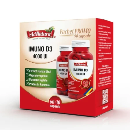 Imuno D3 4000ui pachet 60 cu 30,90 capsule,Adnatura