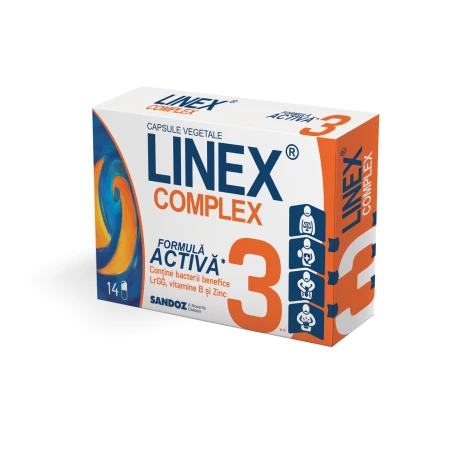 Linex Complex, 14 capsule vegetale, Sandoz