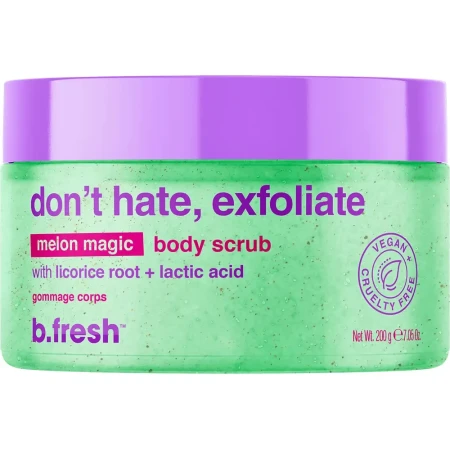 Scrub de corp exfoliant cu pepene Don't Hate Exfoliate Body, 200ml, B.fresh