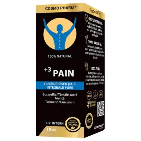 Mix de uleiuri esentiale integrale +3 Pain, 10ml, Cosmopharm