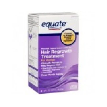 Solutie 3 Luni, Equate, Minoxidil, 2%, Tratament Impotriva Caderii Parului, 3x 60ml