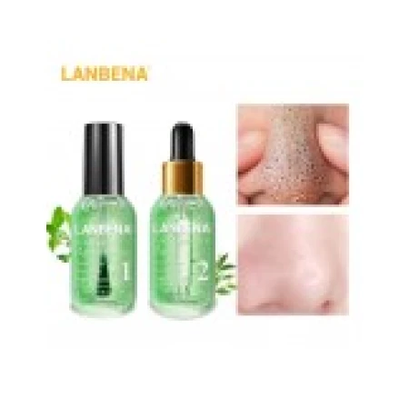 Set Curatare Pori, LANBENA, 3-in-1, Curatare Profunda, pentru Puncte Negre, Pori, Efect Netezire, cu Ceai Verde, 17ml