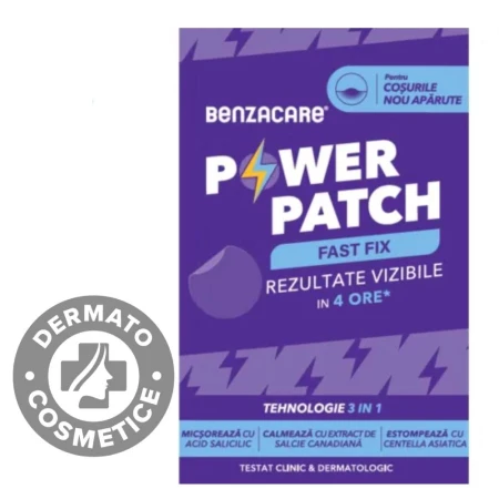 Plasturi anti-acnee Power Patch Fast Fix, 36 bucati, Benzacare