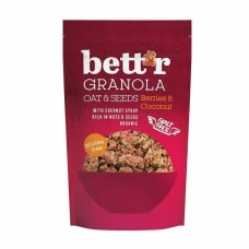 Granola cu fructe de padure si cocos, fara gluten, bio, 300g, Bettr