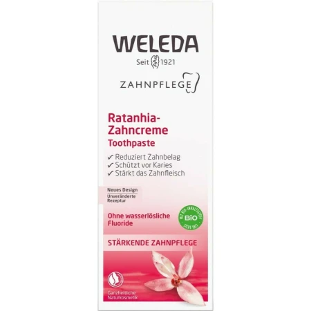 Pasta de dinti fara fluor cu ratanhia 75ml Weleda