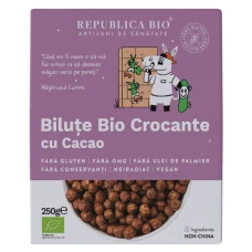 Bilute Bio crocante de ciocolata FARA GLUTEN Republica BIO, bio, 250 g