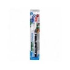 Periuta de Dinti pentru Copii, Gum, Junior, 7-9 ani, Maner Ergonomic, Culoare Neagra