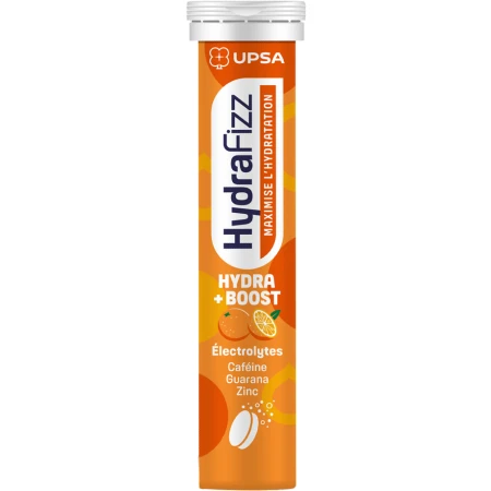 Electroliti cu aroma de portocale Hydrafizz Hydra Boost, 16 comprimate efervescente, Upsa