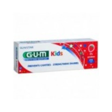 Pasta de Dinti pentru Copii, GUM, Kids, Varsta 2-6 Ani, Aroma Capsuni, 50ml