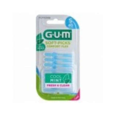 Set 40x Periute Interdentare, GUM, Soft-Picks Comfort Flex, Small, pentru Curatare in Profunzime, Aroma Menta, Peri Moi