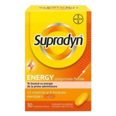 Multivitamine si minerale Supradyn Energy cu Coenzima Q10, 30 comprimate filmate, Bayer