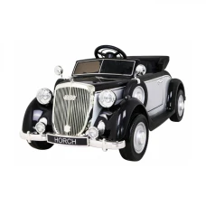 Masinuta electrica pentru copii Audi Horch 930V, putere 110W, echipare Premium, cu scaun pentru adult, negru cu argintiu