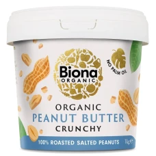 Crema de arahide crunchy bio cu sare 1kg Biona
