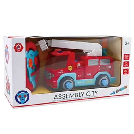 Camion de pompieri cu telecomanda de asamblat Ocie Assembly City