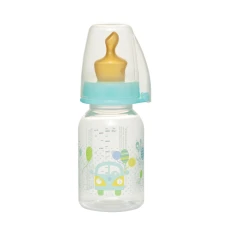 Biberon PP Family unisex cu tetina din latex ortodontica pentru ceai (S) 0-6 luni, 125ml, Nip