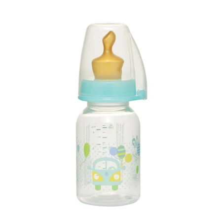 Biberon PP Family unisex cu tetina din latex ortodontica pentru ceai (S) 0-6 luni, 125ml, Nip