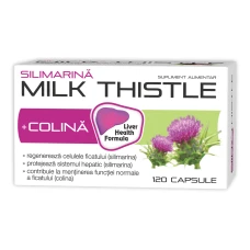 Silimarina Milk Thistle + Colina, 120 capsule, Zdrovit