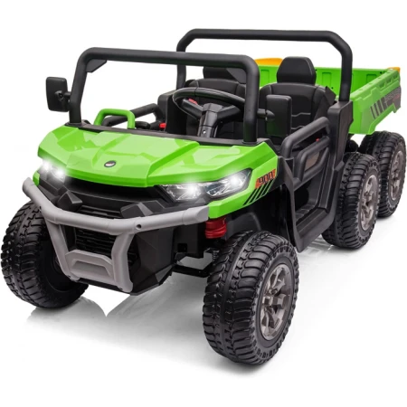 UTV electric pentru 2 copii Kinderauto Farm Tractor 6x6 180W 12V premium, culoare Verde
